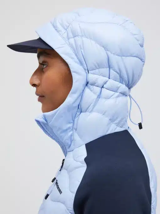 Peak Performance Helium Hybrid Down Hood Jacket Women Amity Blue/Salute Blue