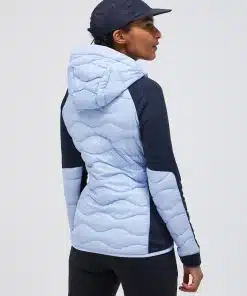 Peak Performance Helium Hybrid Down Hood Jacket Women Amity Blue/Salute Blue