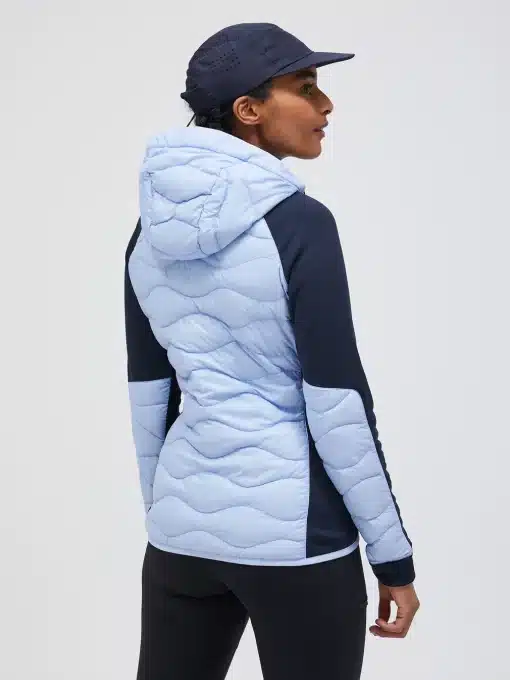 Peak Performance Helium Hybrid Down Hood Jacket Women Amity Blue/Salute Blue