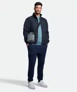 Lyle & Scott Mesh Backed Funnel Neck Jacket Dark Navy