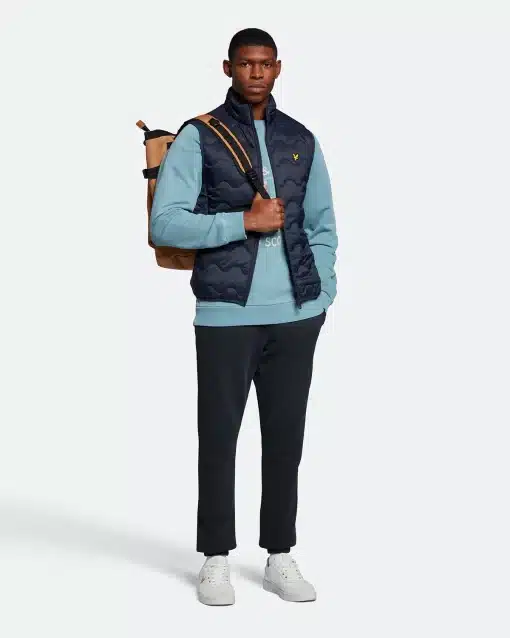 Lyle & Scott Crest Quilted Gilet Dark Navy
