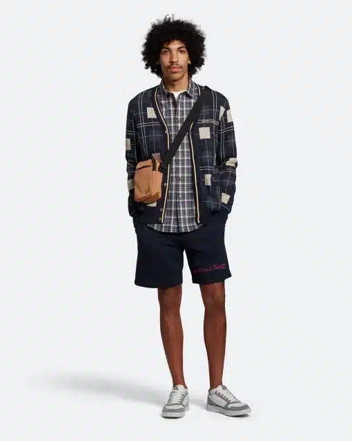 Lyle & Scott Grid cardigan Dark Navy