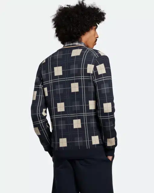 Lyle & Scott Grid cardigan Dark Navy