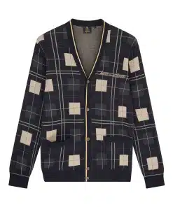 Lyle & Scott Grid cardigan Dark Navy