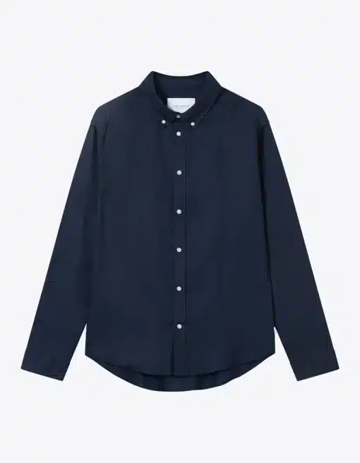 Les Deux Kristian Linen B.D. Shirt Dark Navy