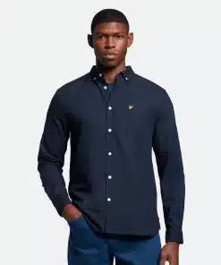 Lyle & Scott Regular Fit Light Weight Oxford Shirt Dark Navy