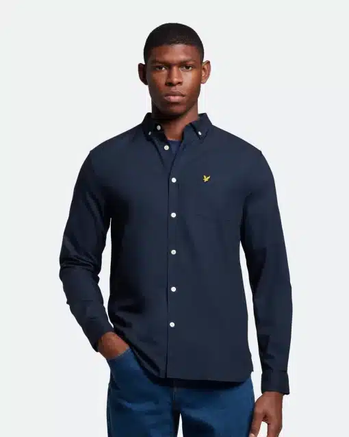 Lyle & Scott Regular Fit Light Weight Oxford Shirt Dark Navy