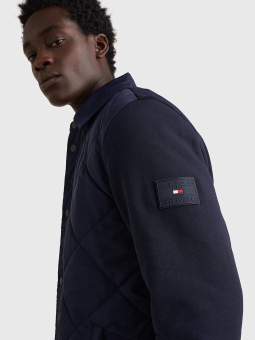 Tommy Hilfiger Mix Media Quilted Jacket Desert Sky
