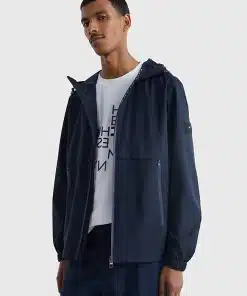 Tommy Hilfiger TH Protect Zip-Thru Hooded Jacket Desert Sky