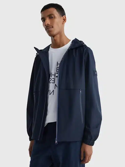 Tommy Hilfiger TH Protect Zip-Thru Hooded Jacket Desert Sky