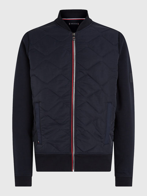 Tommy Hilfiger Mix Media Bomber Jacket Desert Sky