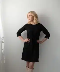 Nakoa Classic Linen Dress Black