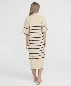 Holebrook Manuela Polo Dress Warm Sand/Navy
