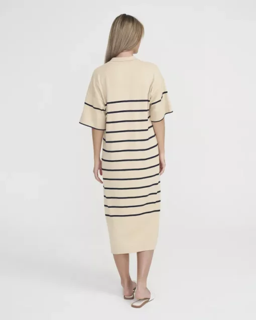 Holebrook Manuela Polo Dress Warm Sand/Navy