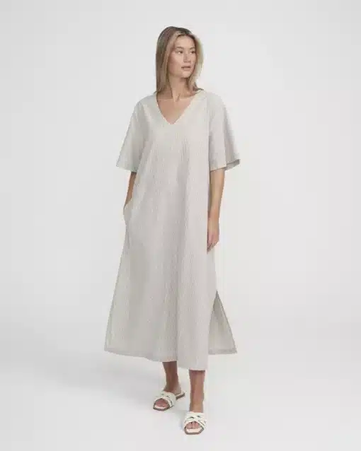 Holebrook Marina Wide Dress Khaki/White