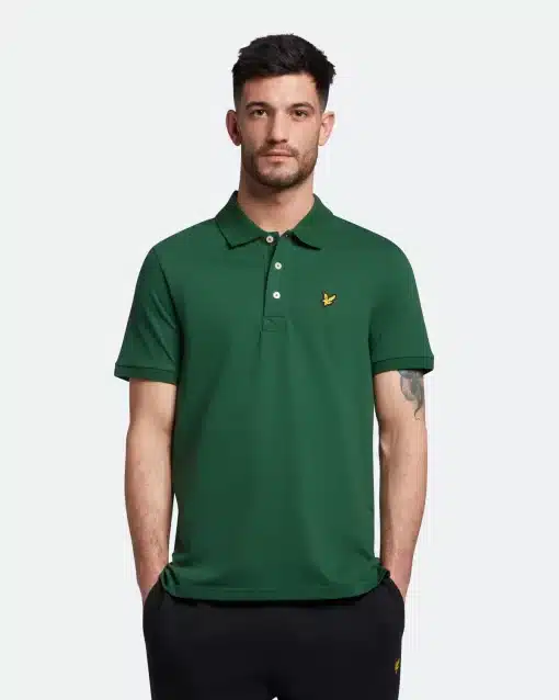 Lyle & Scott Plain Polo Shirt English Green
