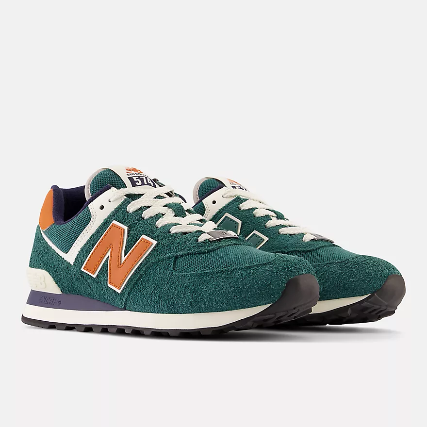 Buy New Balance 574 Aqua Green With Orange Scandinavian Fashion Store