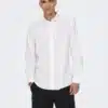 Only & Sons Caiden Life Linen Solid Shirt White