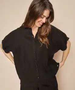 Mos Mosh Aven Linen Shirt Black