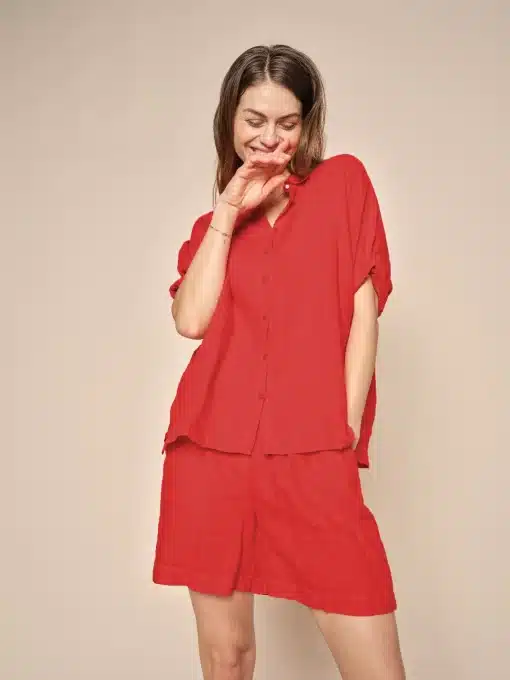 Mos Mosh Emmi Linen Shorts Tomato