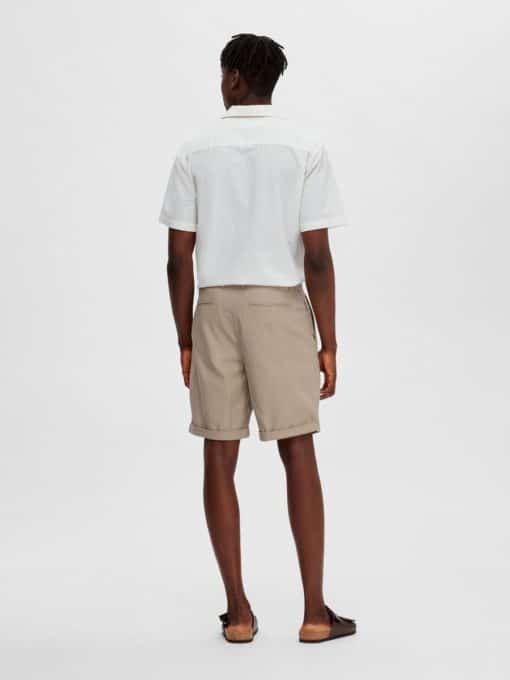 Selected Homme Luton Flex Shorts Crockery