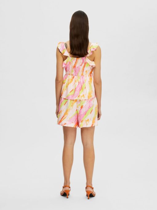 Selected Femme Aurelia Wide Shorts Blushing Pride