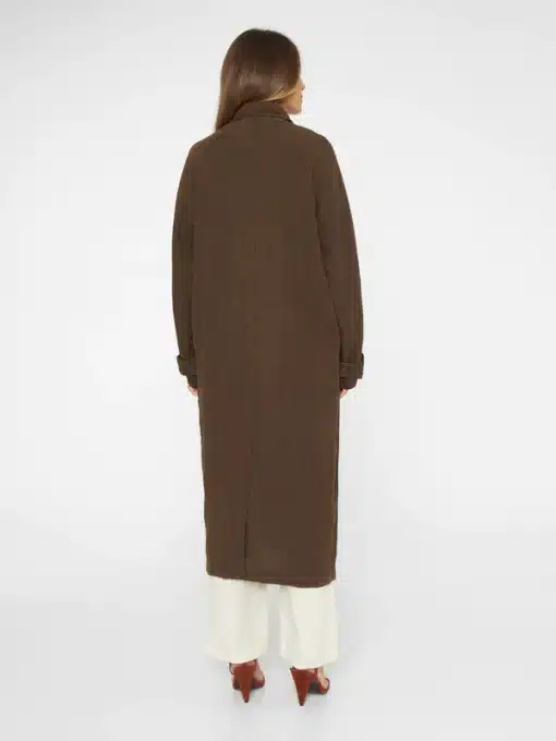 Knowledge Cotton Apparel Loose Linen Car Coat Cub
