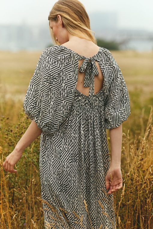 Part Two Arisa Dress Black Graphic Check