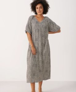 Part Two Arisa Dress Black Graphic Check