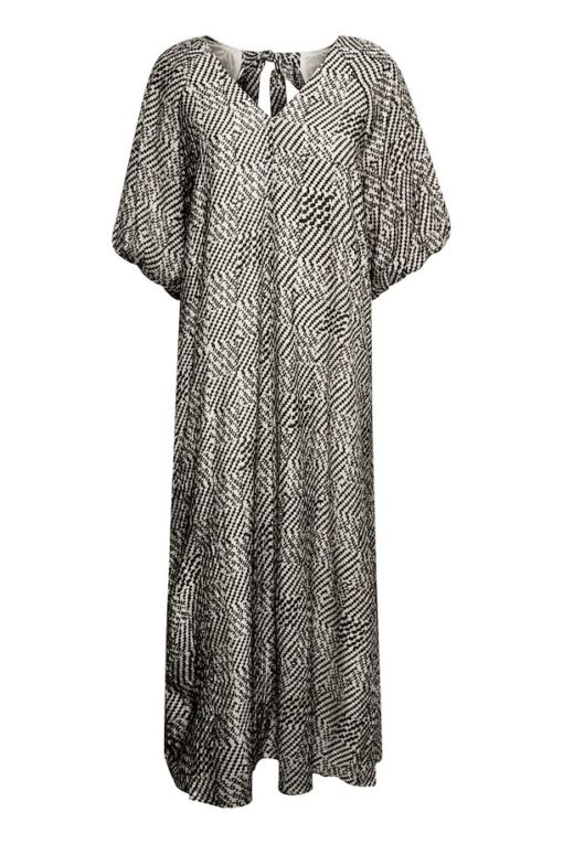 Part Two Arisa Dress Black Graphic Check