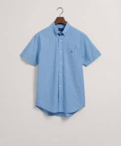 Gant Regular Cotton Linen Shirt Day Blue
