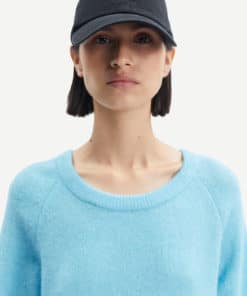 Samsoe & Samsoe Nor O-neck Short Blue Topaz