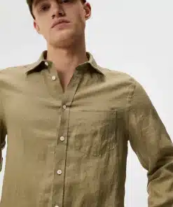 J.Lindeberg Clean Linen Shirt Aloe