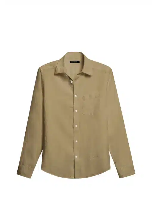 J.Lindeberg Clean Linen Shirt Aloe