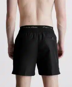 Calvin Klein Double Waistband Swim Shorts Black