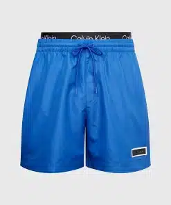Calvin Klein Double Waistband Swim Shorts Mid Azure Blue