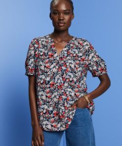 Esprit Flower Blouse New Navy