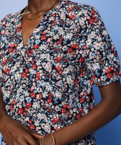 Esprit Flower Blouse New Navy