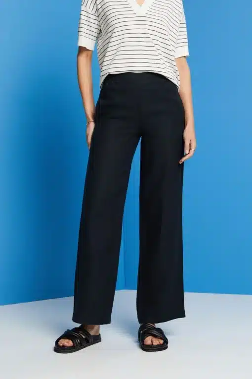 Esprit Linen Pants Black