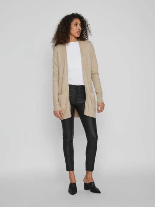 Vila Ril Open Cardigan Natural Melange