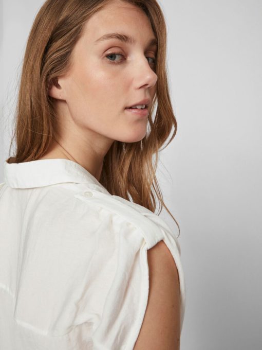 Vila Jamie Dropped Shoulder Shirt Cloud Dancer