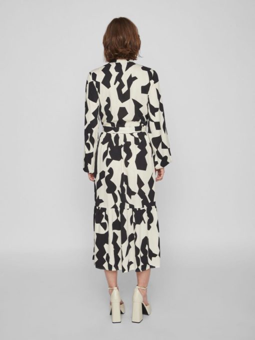 Vila Cola L/S Midi Shirt Dress Cloud Dancer