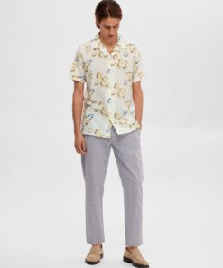 Selected Homme Regviggo Aop Shirt Egret