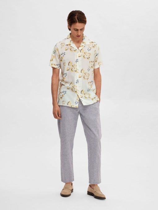 Selected Homme Regviggo Aop Shirt Egret
