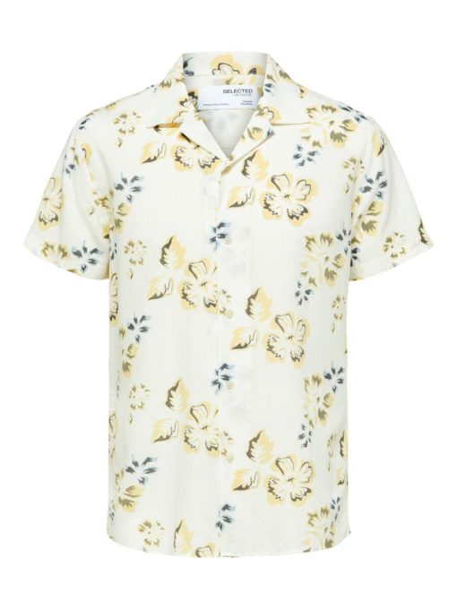 Selected Homme Regviggo Aop Shirt Egret