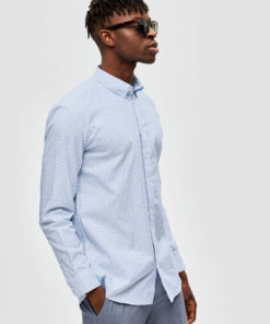 Selected Homme Ethan Aop Shirt Light Blue
