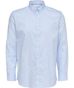 Selected Homme Ethan Aop Shirt Light Blue
