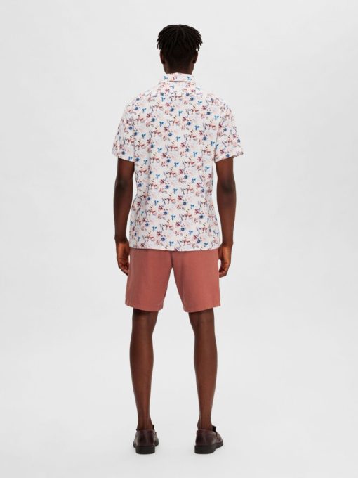 Selected Homme Alfred Shirt AOP Bright White