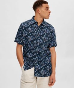 Selected Homme Alfred Shirt AOP Sky Captain