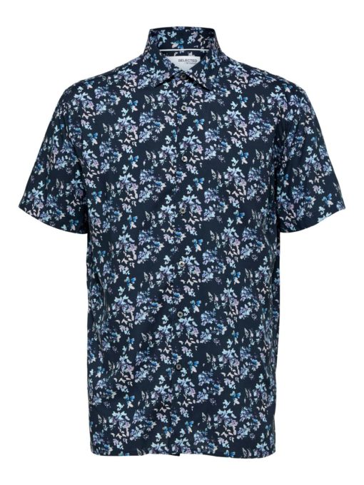 Selected Homme Alfred Shirt AOP Sky Captain